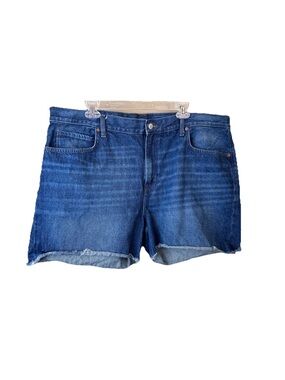Old Navy Denim Shorts Womens Sz 18 High-Rise Slouchy Straight Distressed